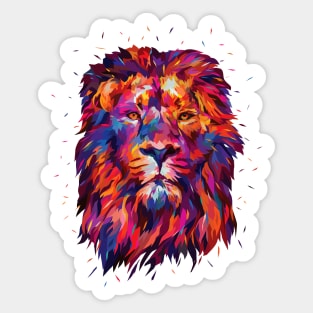 Abstract King Lion Sticker